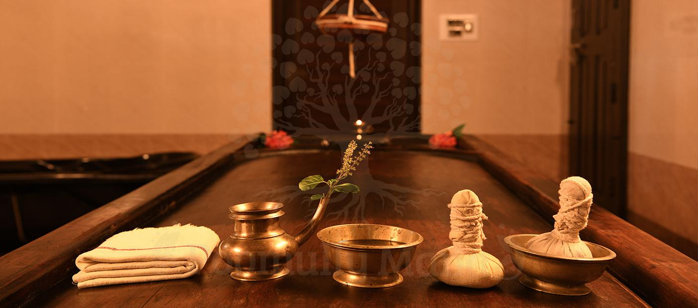 Traditional Panchakarma therapy room