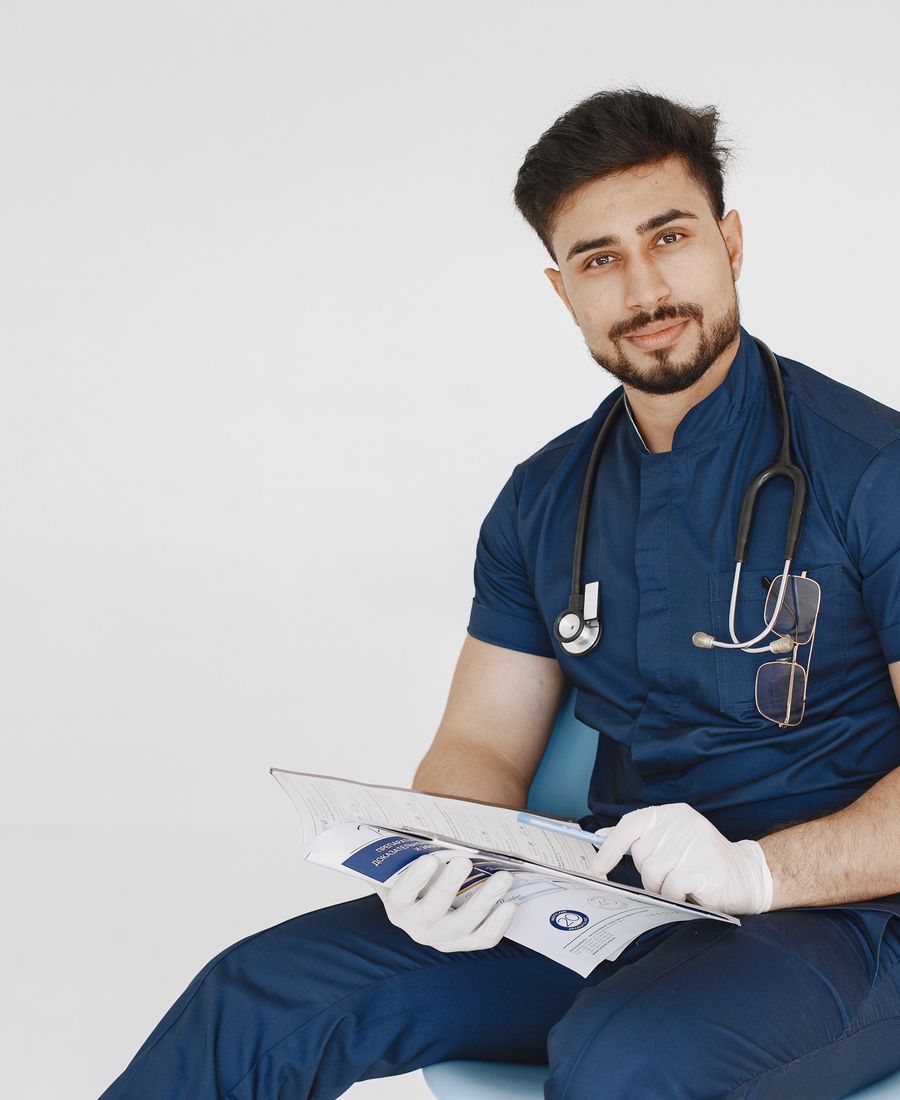 Healthcare professional ready for a consultation
